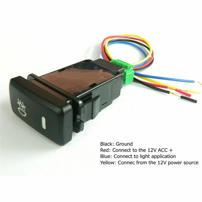 2 шт. 4-полюсный кнопочный выключатель 12 В со светодиодными индикаторами для