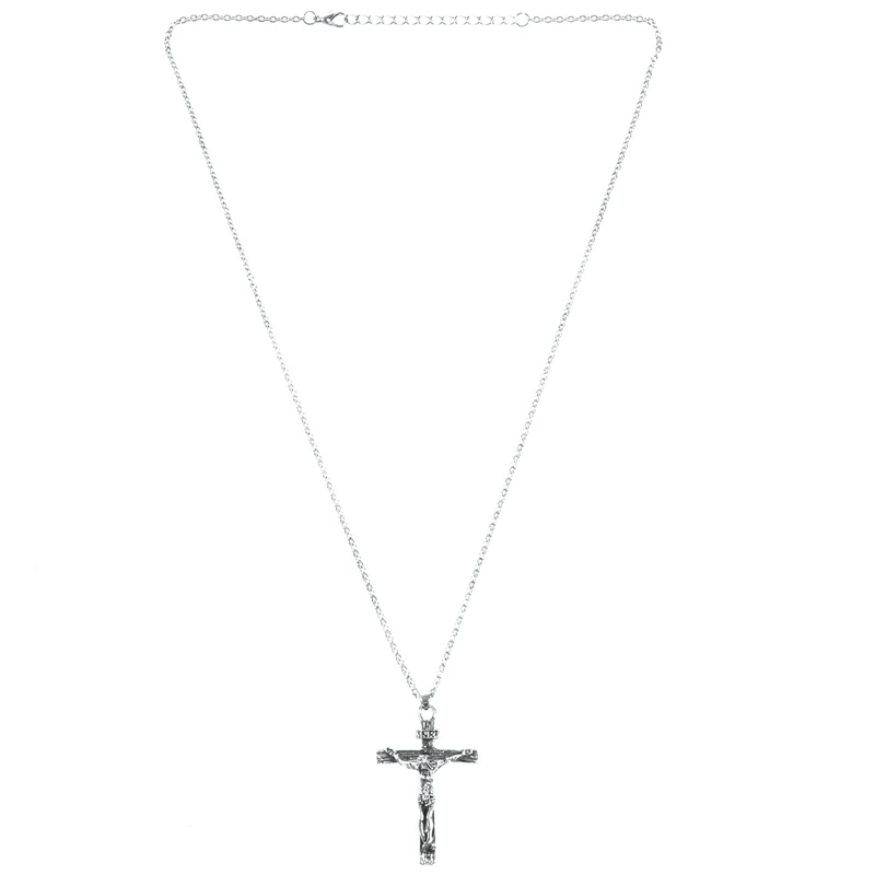

Easter Necklaces Jesus Christ Religious Cross Pendant Necklace Long Chain Fashion Valentine's Day Men Women Jewelry Gift