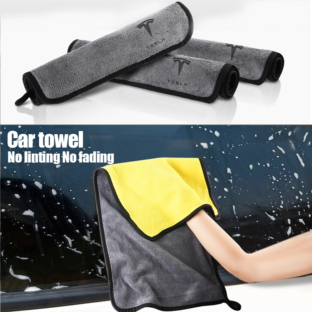 Для Tesla Model 3 S X Y Чистящее полотенце из микрофибры Мягкая сушильная ткань
