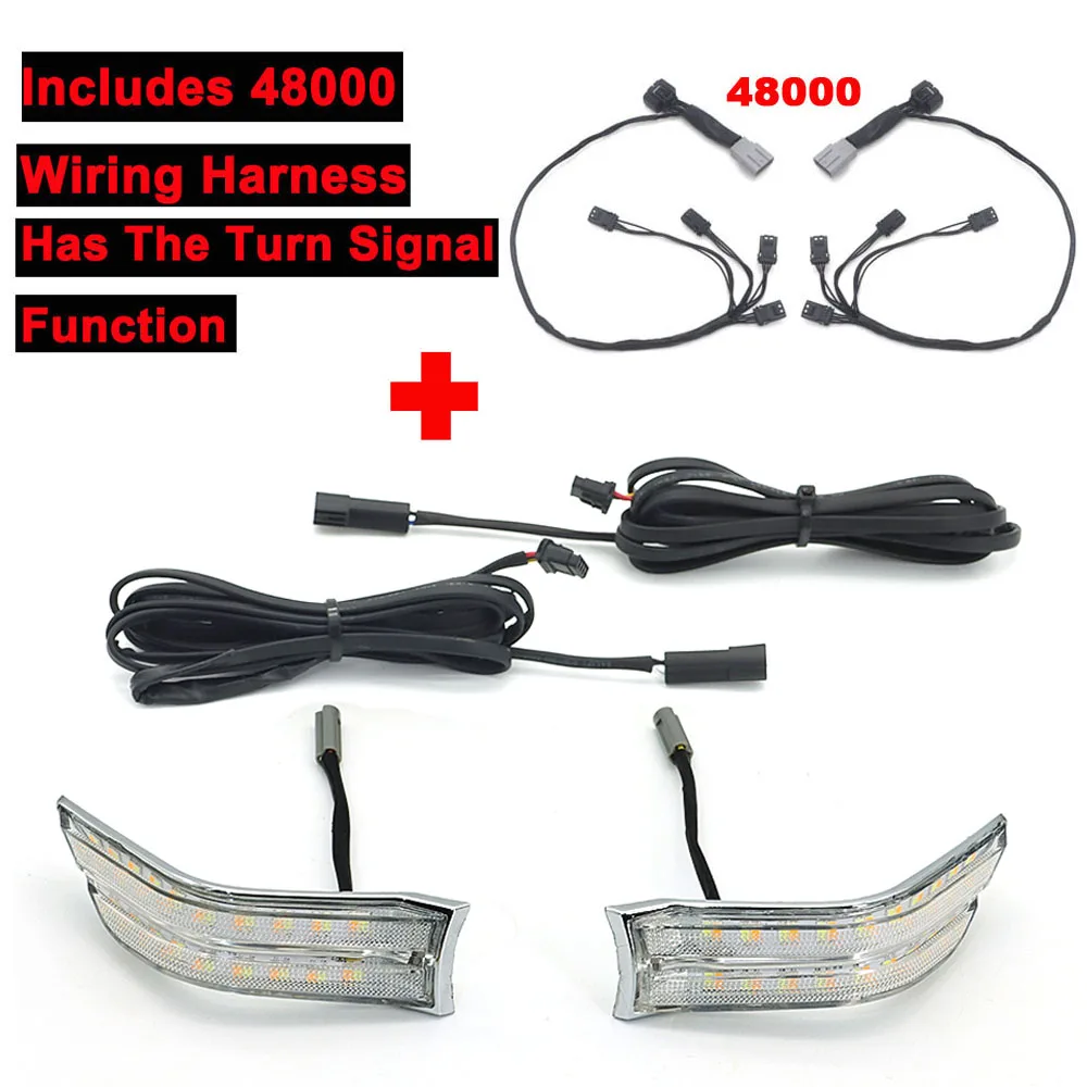 

Для Honda GOLD WING GL1800 GL 1800 2018-2022 2021 мотоциклетные Противотуманные фары боковые вспомогательные светодиодные сигналы поворота декоративсветильник подсветка