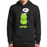 statement frog nope funny design hoodie with animal frog graphic anime classic men women pullover kawaii sweatshirt