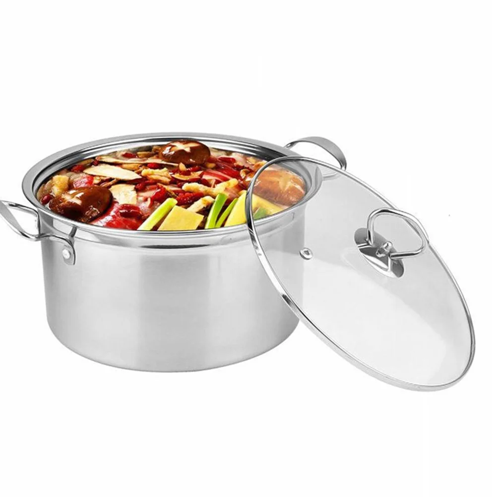 

Pot Stock Soup Cooking Steamer Steamed Metal Stick Cookware Pasta Quart Non Stew Electric Multi Large Pan Function Silver Cooker