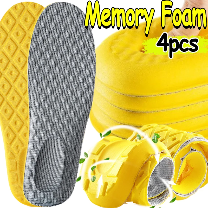 

1/2pairs Memory Foam Insoles Soft Arch Shoe Pads Breathable Orthopedic Sport Insole Feet Care Insert Mesh Cushion for Men Women