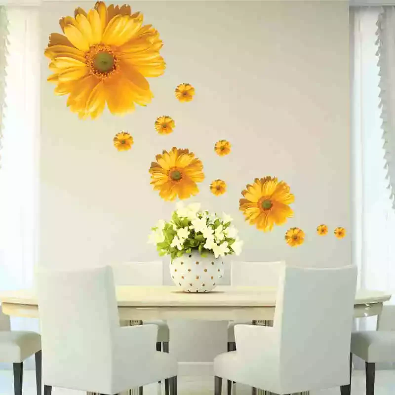 

5 design small sakura flower wall stickers bedroom room pvc decal mural arts diy zooyoo6008 home decorations wall decals posters