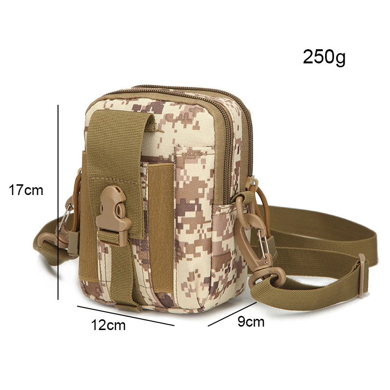 Camouflage Crossbody Bags Outdoor Sling Running Oxford Cellphone Fanny Pack Pouch Waist Bag For Men Unisex