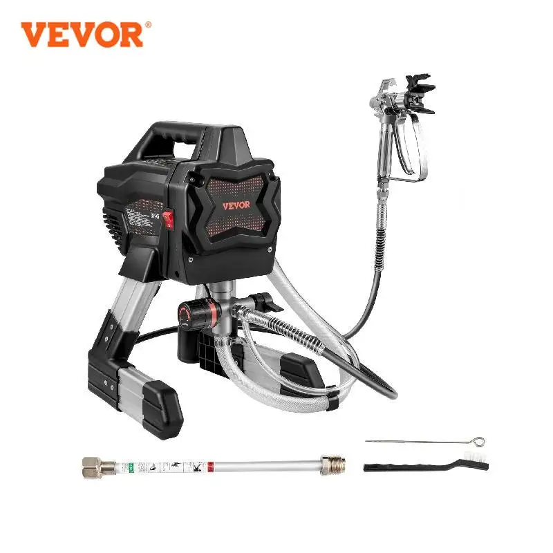 VEVOR 650W Stand Airless Paint Sprayer Electric Professional Powder Coating Machine 1.1 L/min for Furniture Yard Wall Spraying