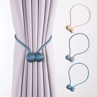 creative punch free woven tassel curtain bandage magnetic buckle multi functional cotton rope window screen holder