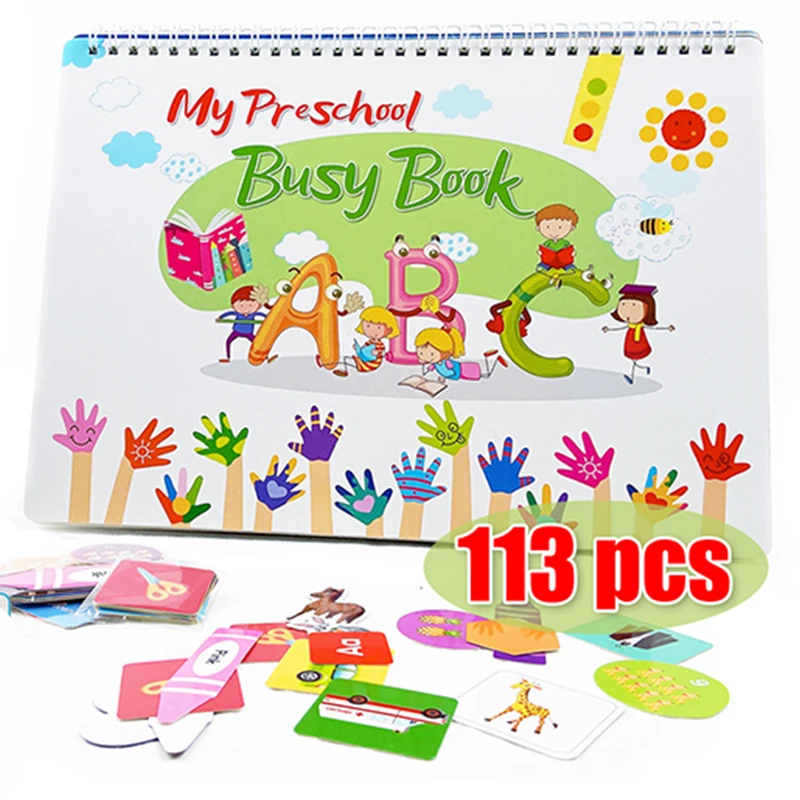 

Montessori Busy Books For Children Quiet Book Velcro Baby Busy Board Preschool Kids Learning Diy Hand Toys Matching Puzzle Games
