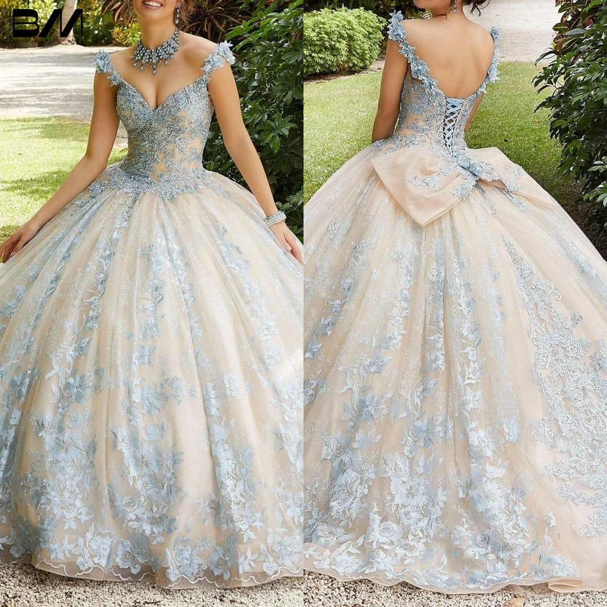 

Sweep Train Rhinestones Quinceanera Dress 2023 Crystal Beading Cocktail Dresses Sparkle Tulle