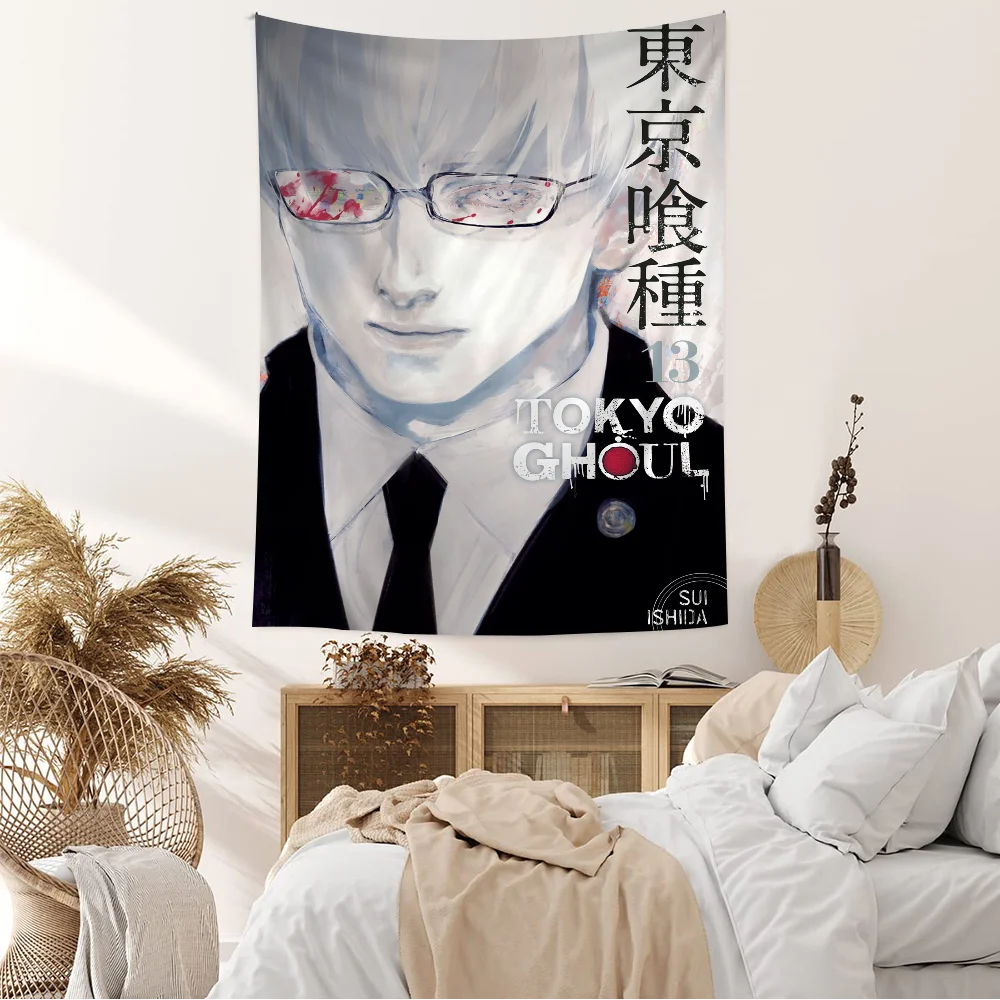 Anime T-Tokyo G-Ghoul Tapestry Hanging Tarot Hippie Wall Rugs Dorm Home Decor
