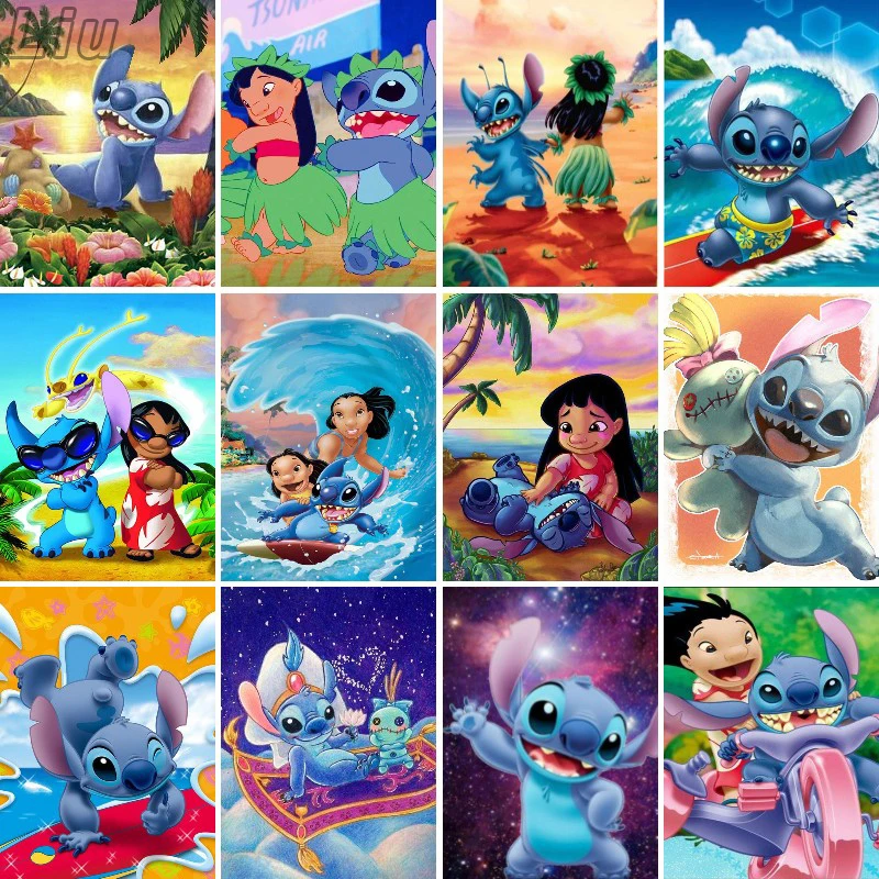 

Disney 5D Diamond Painting Lilo Mosaic Full Round Drill Embroidery Animal Rhinestones Picture Cross Stitch Kit Mosaic Room Decor