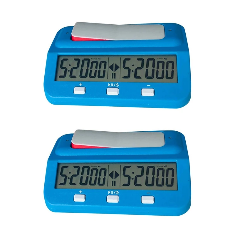 

Top!-2X Chess Basic Digital Chess Clock And Game Timer, Accurate Digital Portable Clock, Digital Watch Timer (Blue)