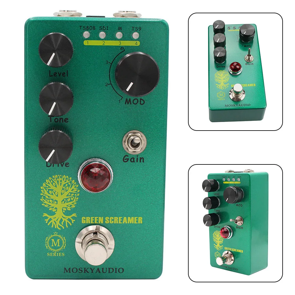 

Overdrive Guitar Effect Pedal Full Metal Shell4-ModeSelection Knob The Guitar Effects Pedal Delay Effect Guitar Pedal