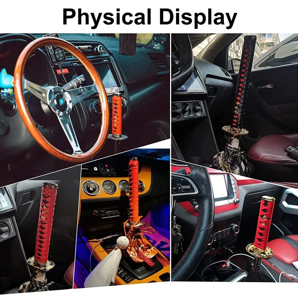 1 шт. JDM самурайская автоматическая ручка переключения меча красный + черный 100 мм