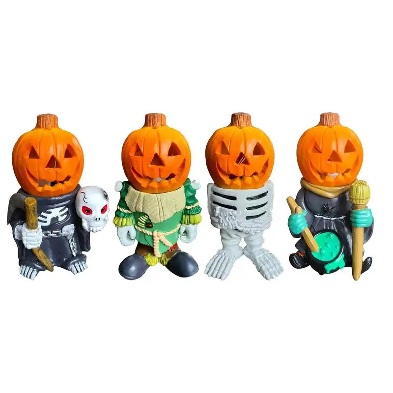 

Halloween Pumpkin Lights Knight Statue With Light Mini Outdoor Figurine For Garden Patio Lawn Yard Table Lantern Decoration For