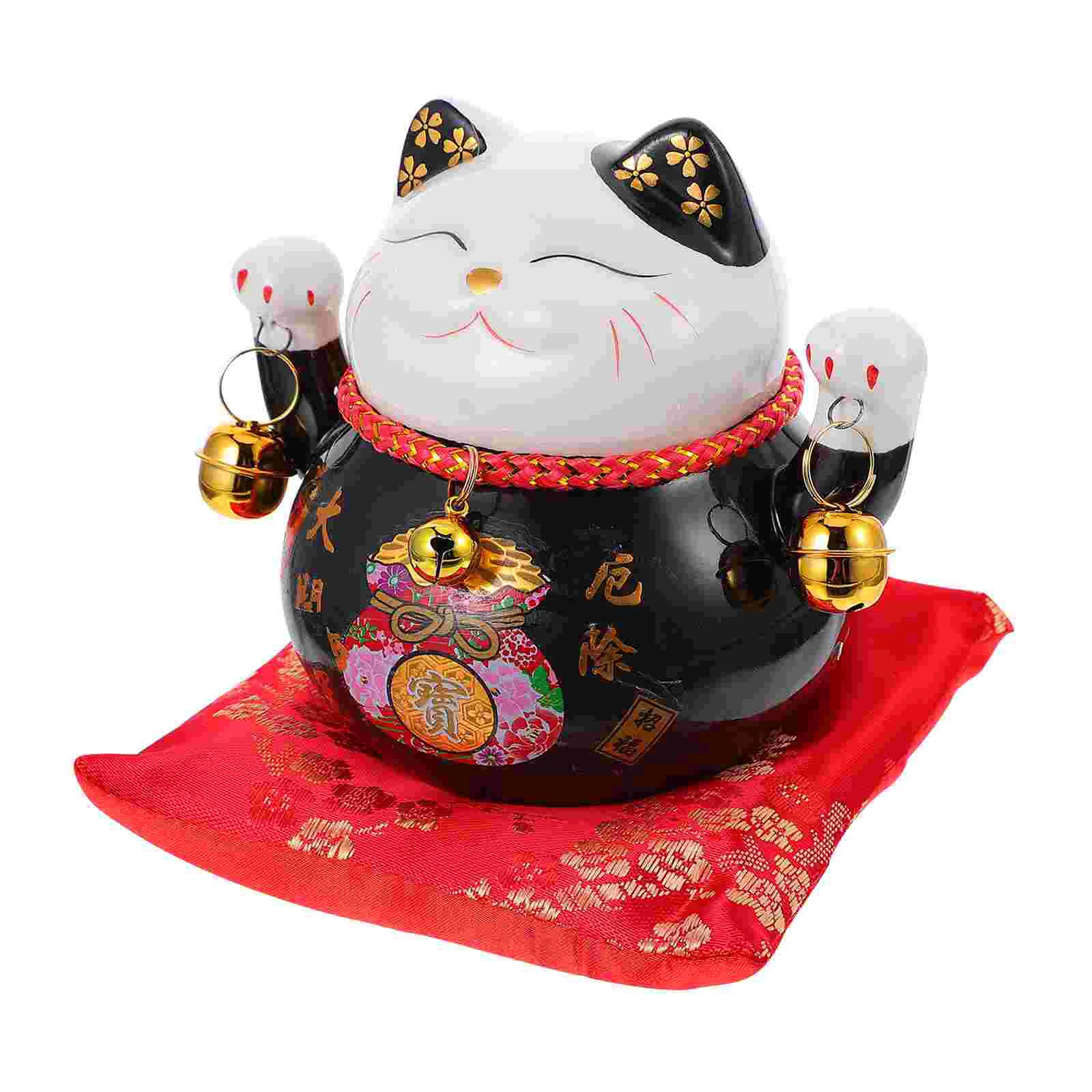 

Керамическая копилка Кот удачи Манеки кошка фэн-шуй украшение Китайская японская фотокопилка