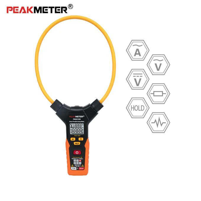 

PEAKMETER Smart AC Digital Flexible Clamp Meter Multimeter Handheld Voltage Current Resistance Frequency PM2019S