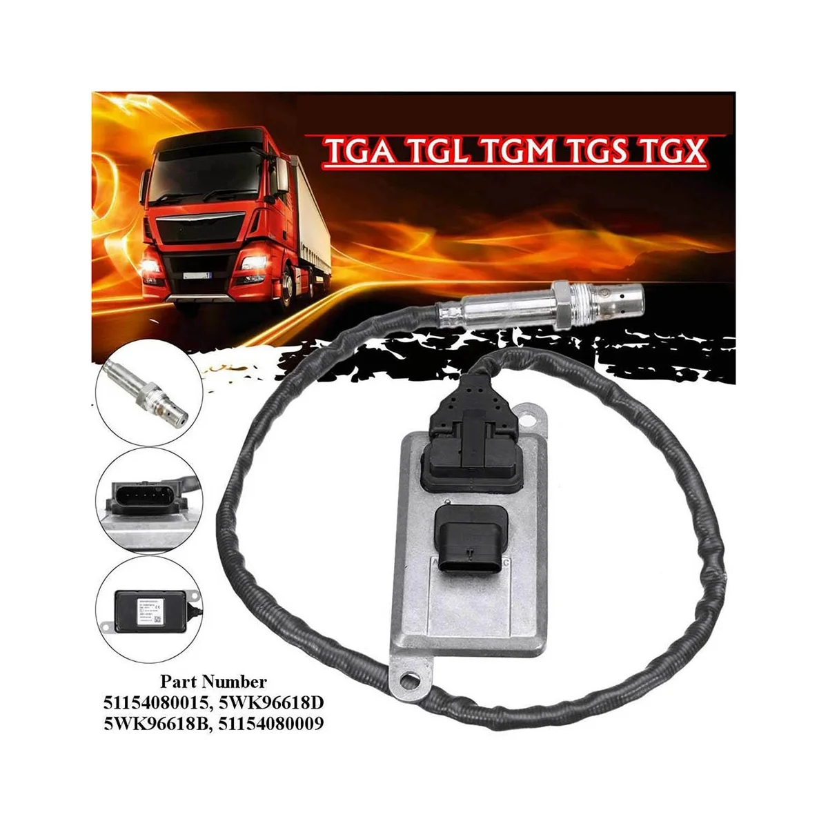 Автомобильный датчик кислорода NOX для двигателя MAN TGA 5WK96618B 51154080015 51154080009 51 15408-0015