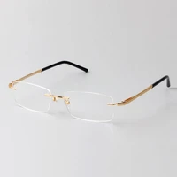 new germany brand rimless titanium light glasses frame men square business myopia optical prescription eyeglasses frames mb0293