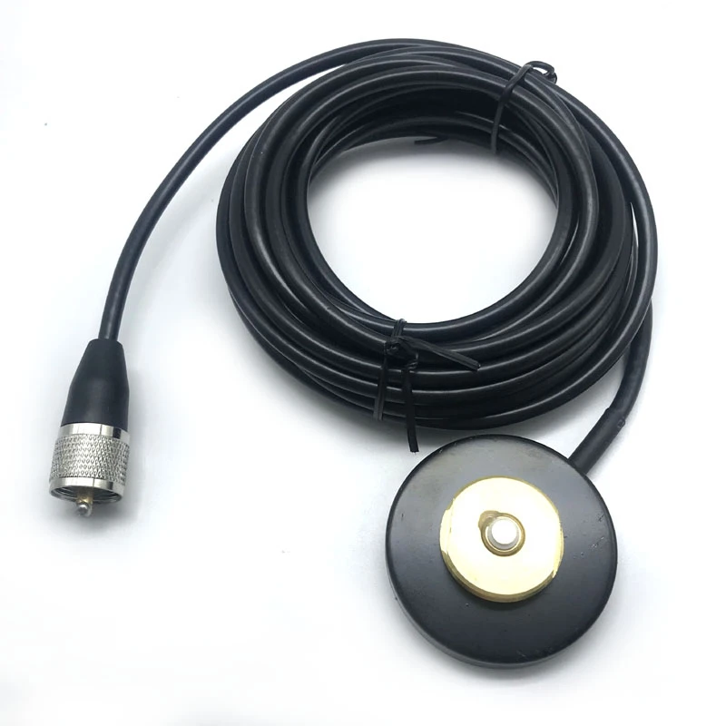 NMO Antenna and Magnetic Mount Base Adapter Daul Band VHF/UHF 134MHz/430MHz 100W 2.15dB Antenna for Ham Car Mobile Radio Antenna