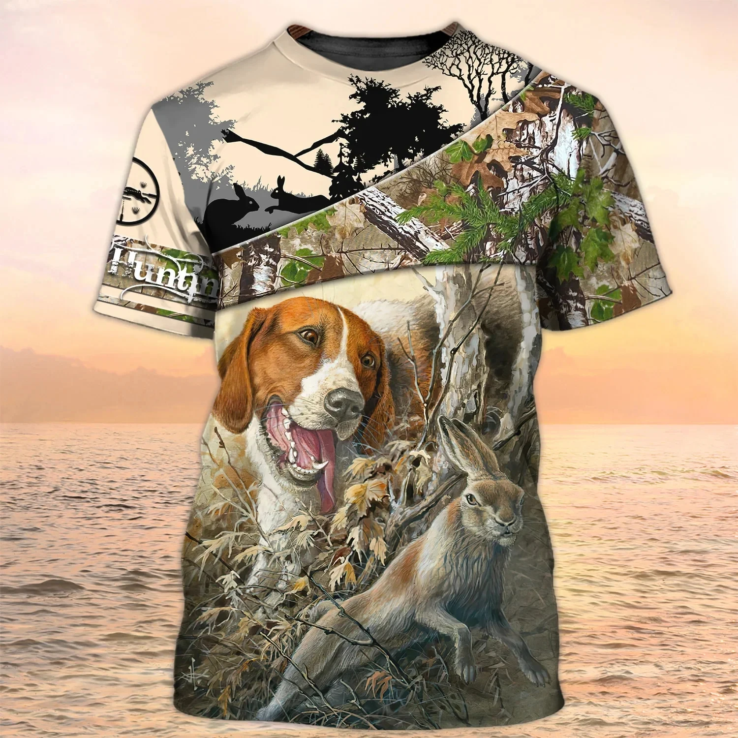 Фото Мужские футболки с рисунком Duck Hunting Dog, футболка с 3D животным принтом, мужская и женская футболка в стиле Харадзюку с короткими рукавами, уличная одежда большого размера, топ Y2k №5