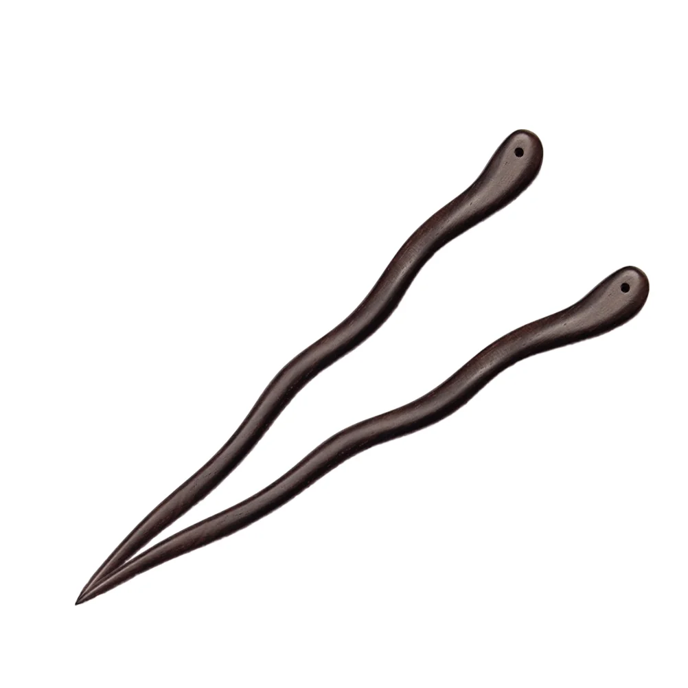 

Палочки для волос в китайском стиле женские, аксессуар из натурального черного дерева в стиле ретро, шпильки для волос, палочки для еды, 2 шт.
