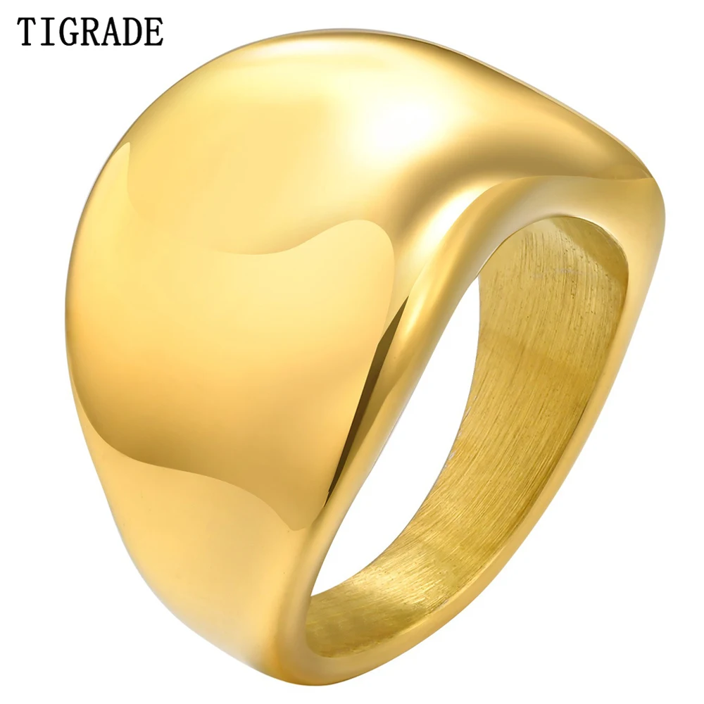 Тиградные уникальные гладкие кольца из нержавеющей стали неправильной формы для