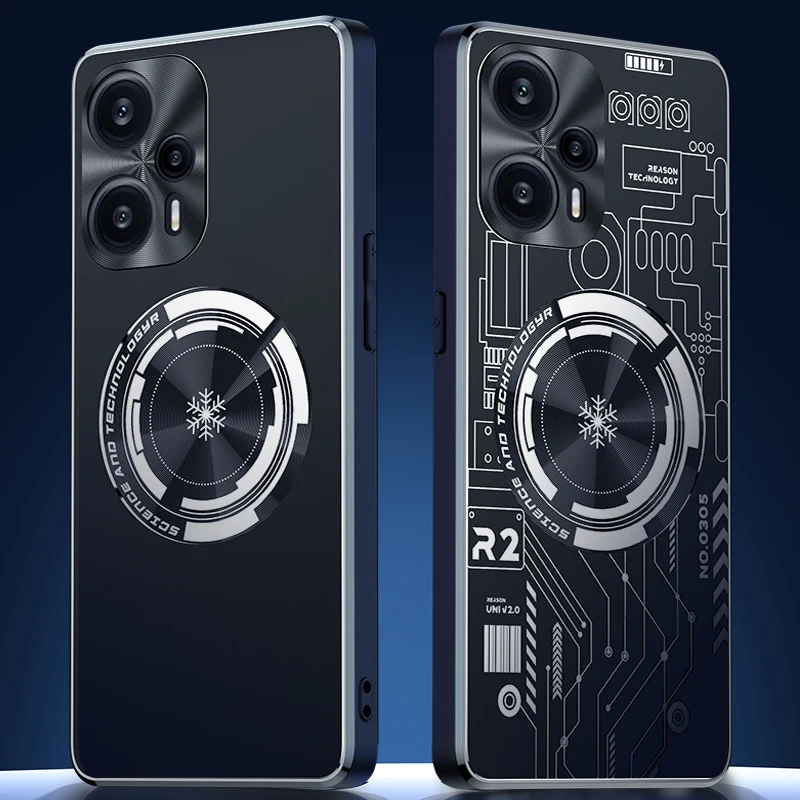 

Graphene Cooling Phone Case for Redmi Note 12 Pro Plus 12 Turbo Case Aluminum Alloy Heat Dissipation Red Copper Metal Cover