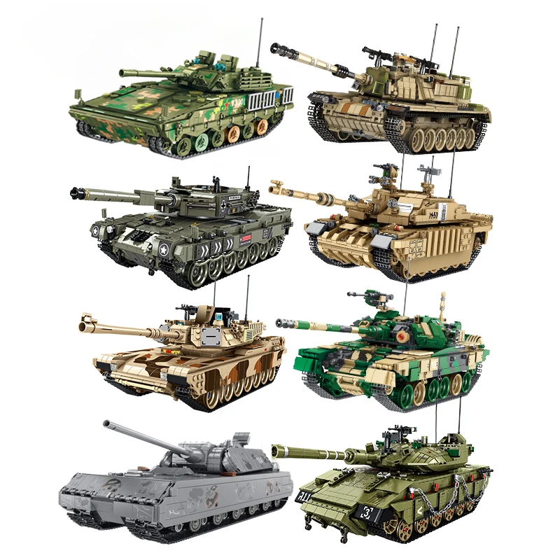 Конструктор Военный Леопард M60 Magach M1A2 абарам Меркава бак MK4 армейский солдат