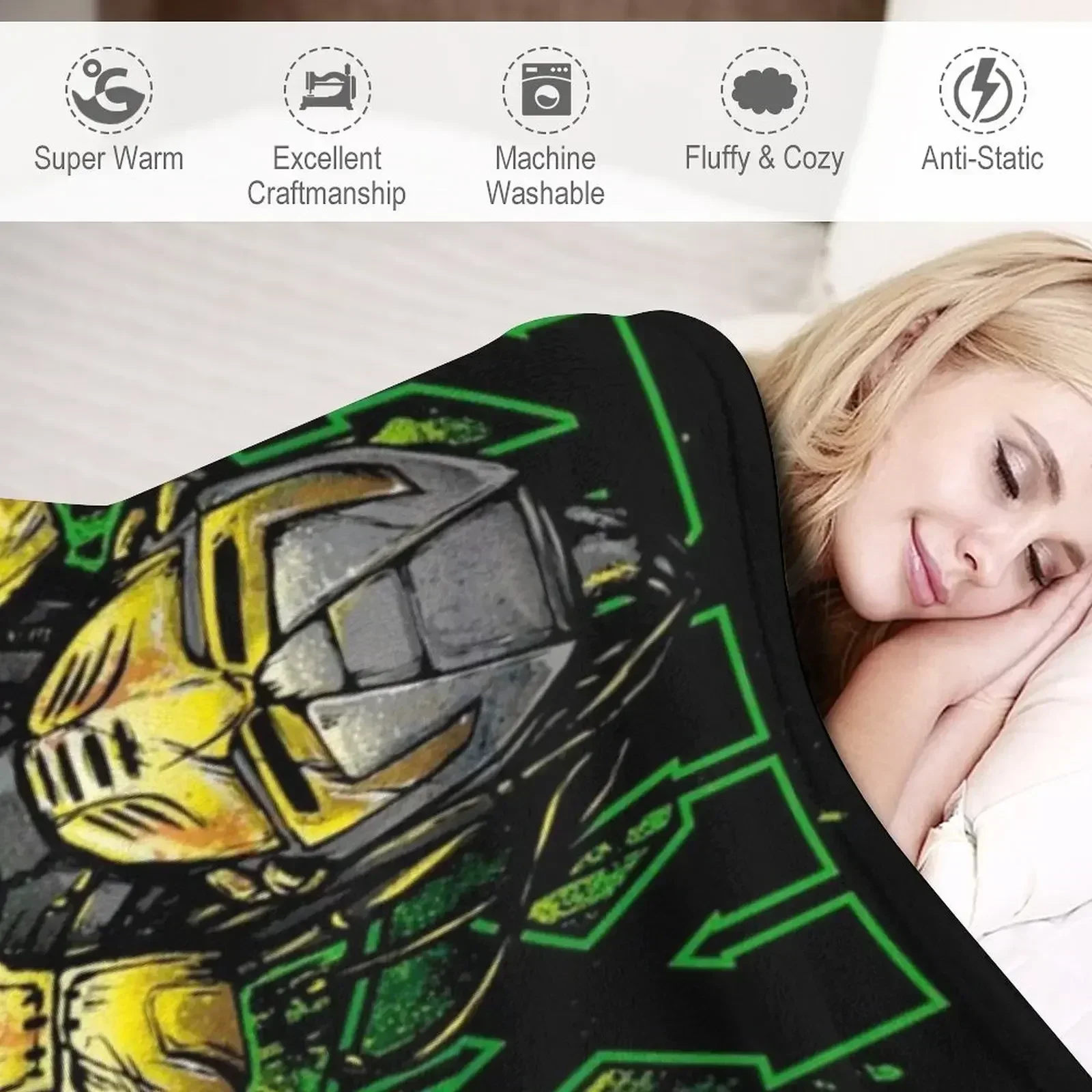 Одеяло Mortal Kombat Cyrax лохматое теплое зимнее одеяло для сна