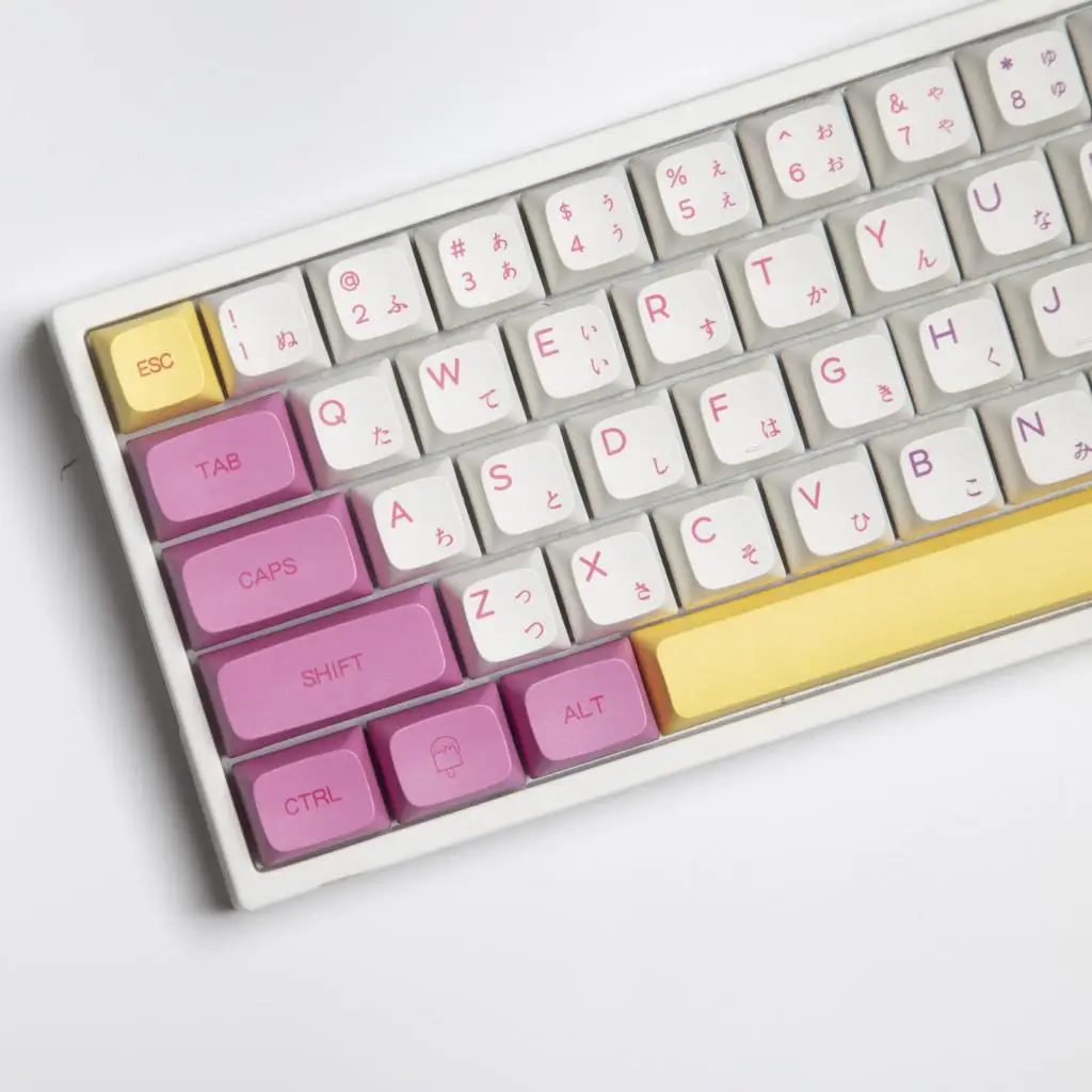 

136 Keys Ice Cream Keycaps XDA Profile PBT Keycap For MX Switch Mechanical keyboard DYE Sublimation Japanese Key caps DIY GK61