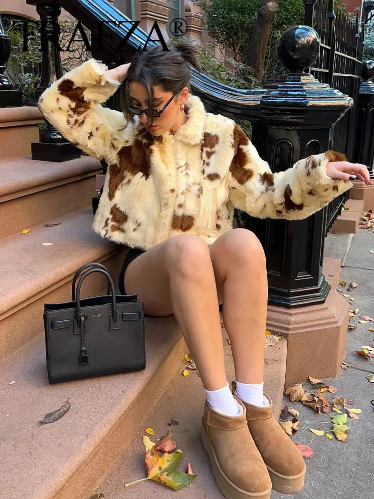 TRAFZA женская зимняя куртка с боковыми карманами и передней молнией дизайн