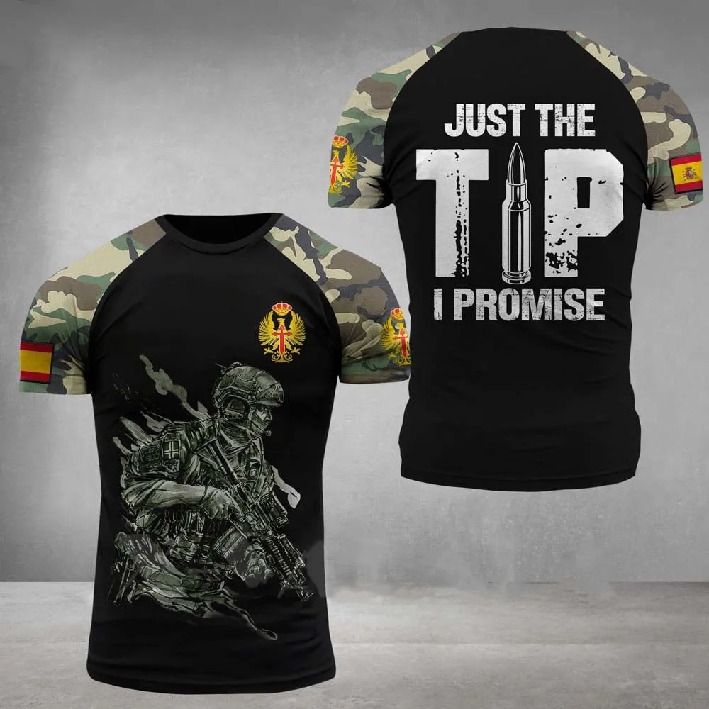 

Мужская камуфляжная рубашка с 3D-принтом, летняя рубашка в армейском стиле с 3D-принтом испанских португальских солдат, футболки спецназа, 2022