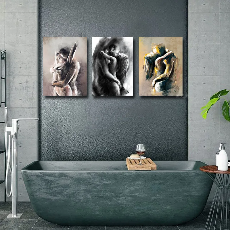 Абстрактная картина для влюбленных обнаженное тело плакат из комиксов