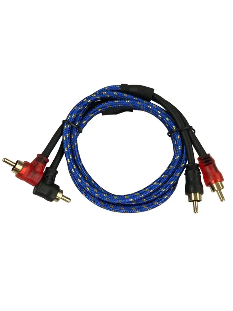 

Автомобильный аудиокабель из чистой меди, модификация автомобильной аудиосистемы, усилитель сабвуфера, 2 RCA до 2, сигнальный кабель RCA