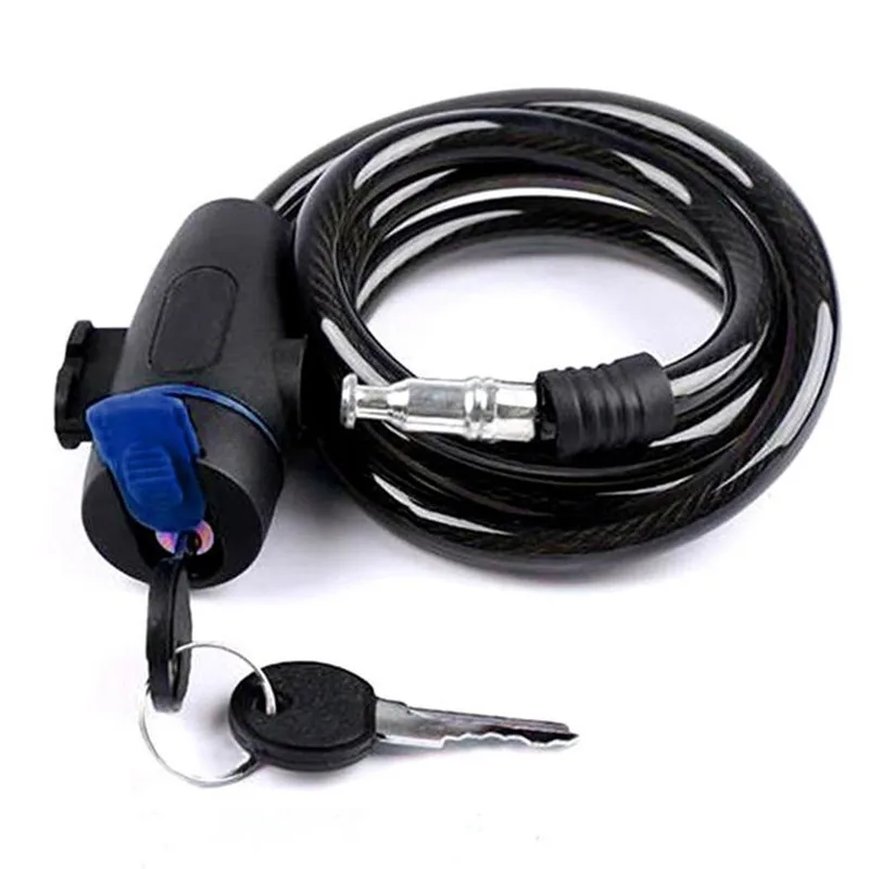 

Universal Anti-Theft Bicycle Bike Lock Stainless Steel Cable Coil For Castle Motorcycle MTB Bike Security Lock with 2 Key Cycle