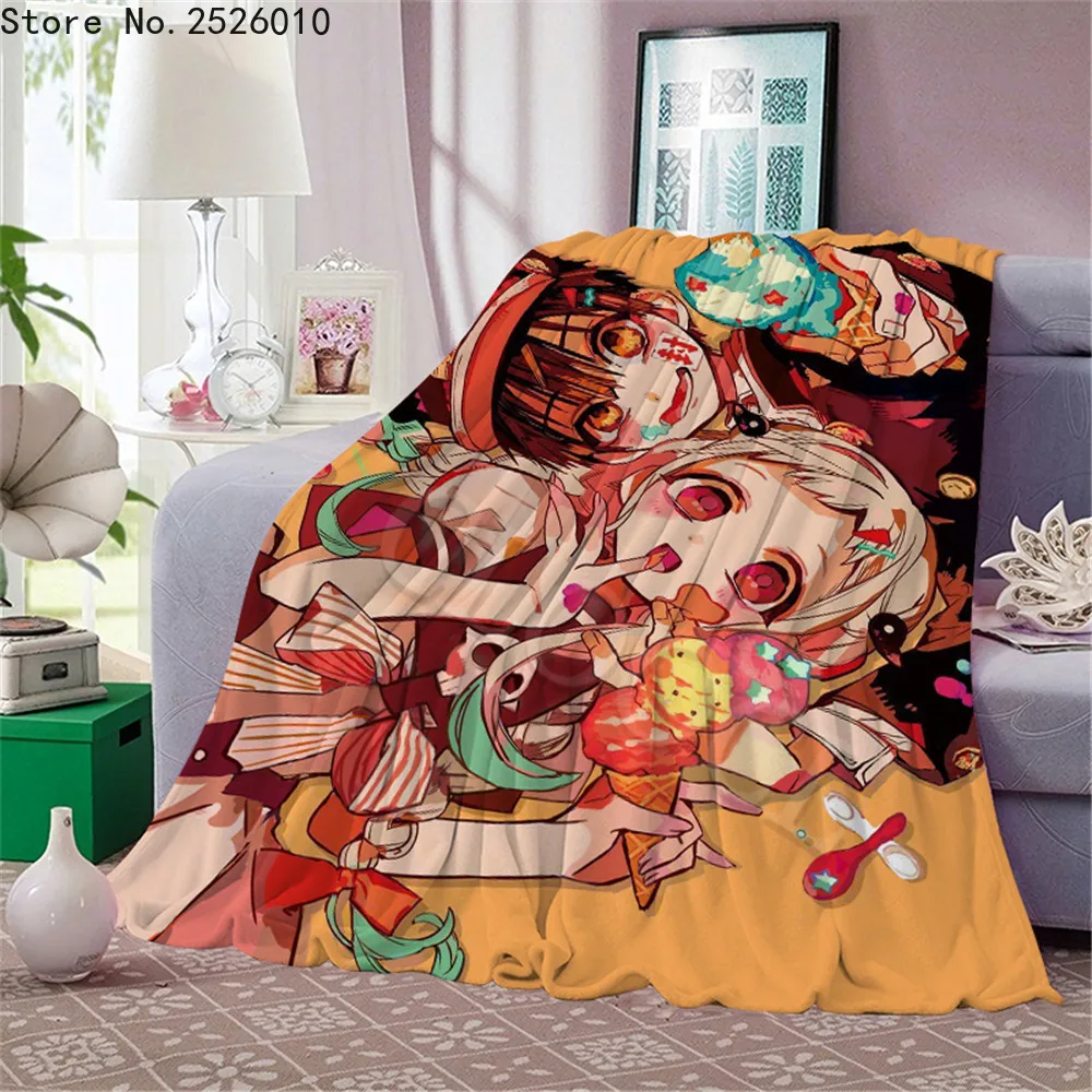 

Флисовое одеяло Hanako kun с аниме-унитазом, теплое одеяло для спальни, покрывало на кровать, диван, постельное белье, дорожные фланелевые одеяла...