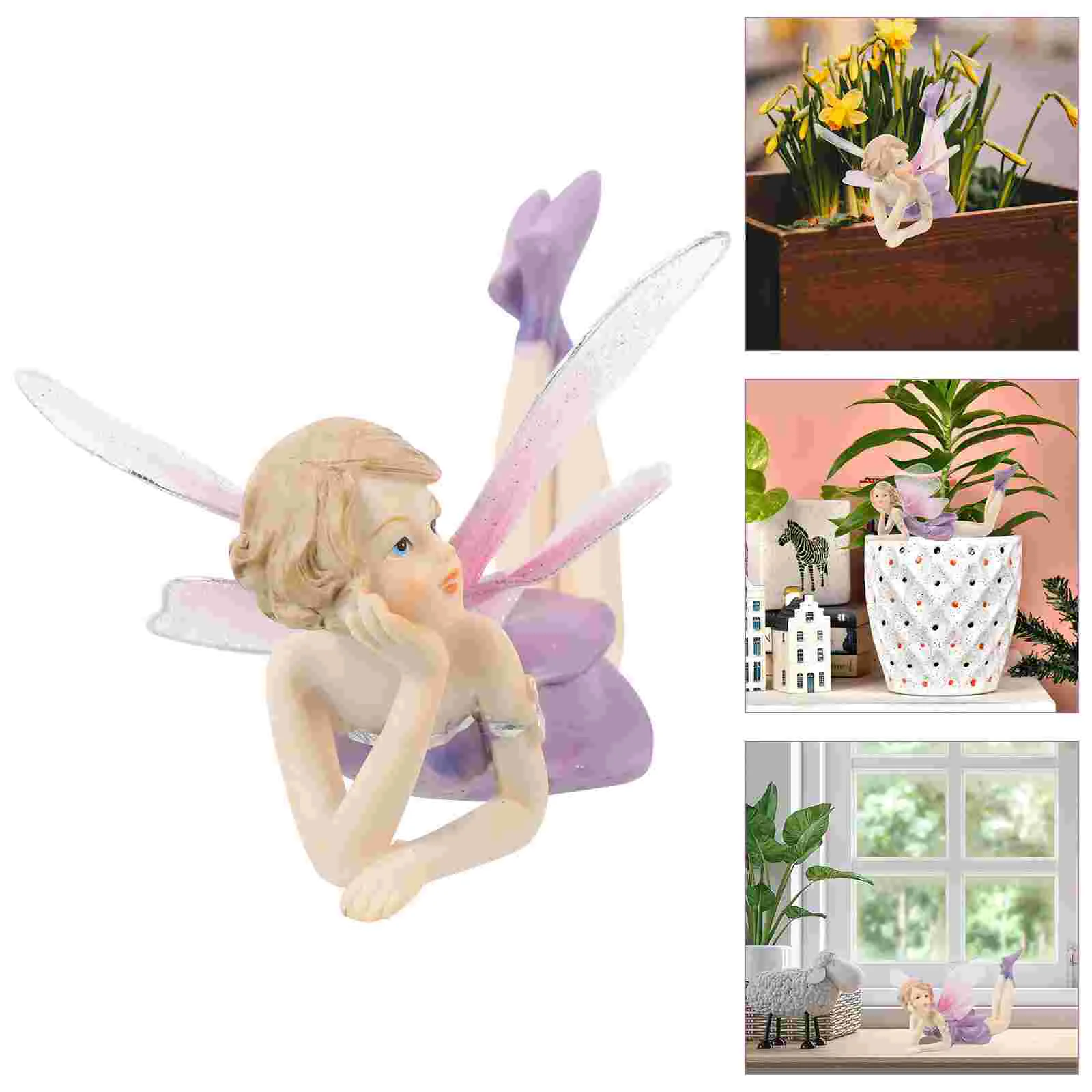 

Fairy Fairies Girl Figurines Flower Garden Decor Gifts Teen Miniature Mini Gardens Pot Accessories Sculpture Statue Tiny