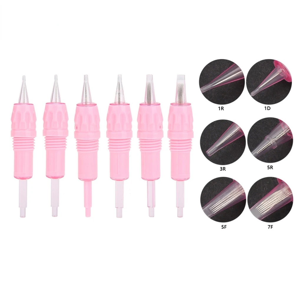 

10 шт. одноразовых 9 мм винтовых тату-картриджей, иглы для машинки Charmant, иглы для перманентного макияжа губ, бровей