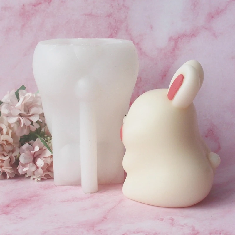 Легко демонтируемая силиконовая форма для свечей с ароматом кролика украшения