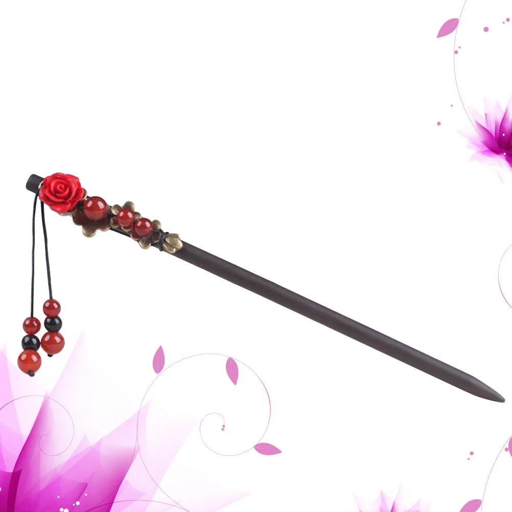 

Hair Stick Chopsticks Chinese Chopstick Tassel Flower Vintage Stylebride Woman Forkpin Bun Bridal Japanese Accessories