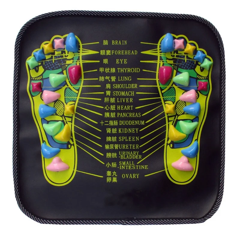 

1Pc Pebble Foot Massage Pad Walking Stone Square Foot Massage Pad Can Relieve Body Pain