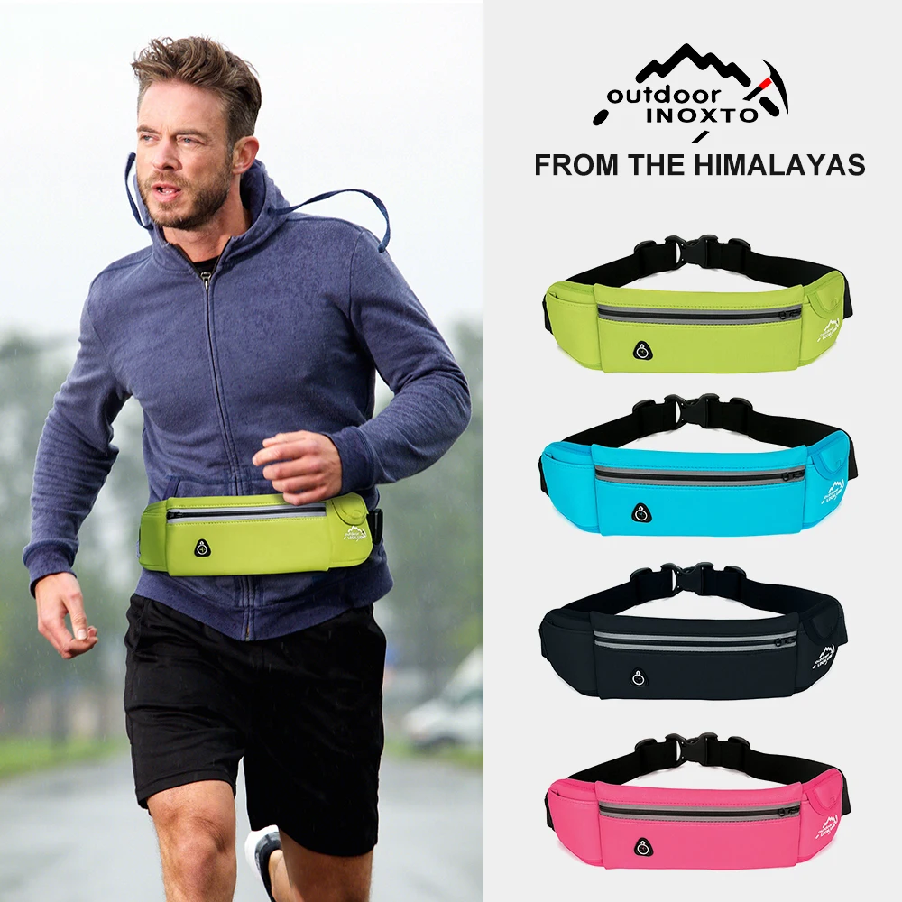 

INOXTO IN6619 2022 Newest Unisex Running Canvas Bag Waterproof Portable Sports Belt for Men and Women Fitness Accessory marathon