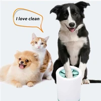 portable pet foot washer cup paw clean brush quickly wash dirty cat foot cleaning bucket dog paw cleaner cup soft silicone combs