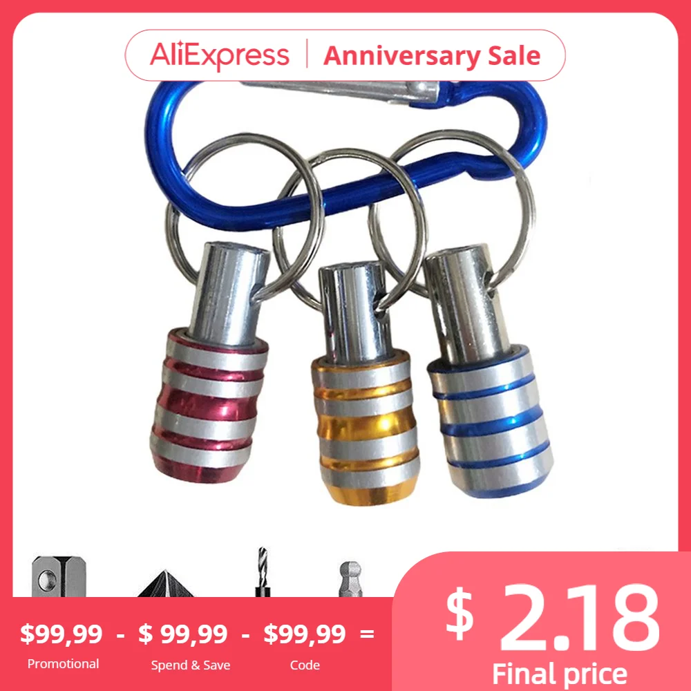 

4pcs Drill Bit Holder Hex Shank Screwdriver Keychain Extension Bar Quick Release For 1/4 Inch Hex Socket Screwdriver Bits Parts