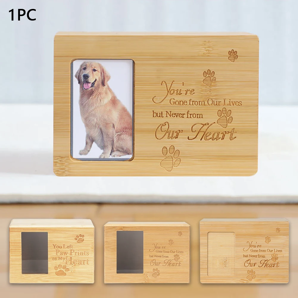 

Bamboo Wood Pet Urns Animal Gift Cremation Box Dog Keepsake Funeral Supplies For Dogs Cats Pet Small Ashes Headstone Hot Sale