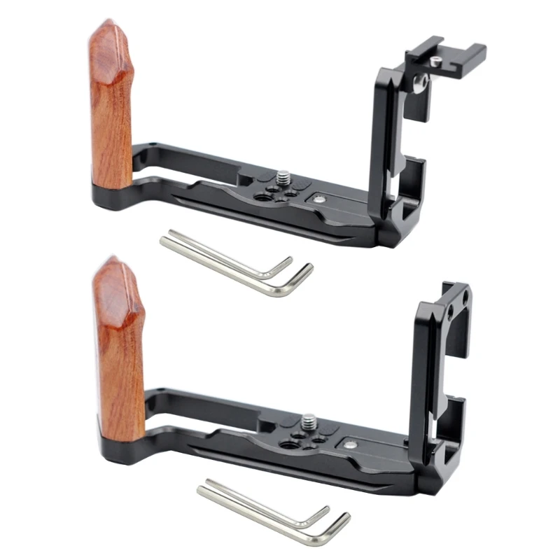 

Quick Release Plate L Bracket with Wooden Grip Replacement For X-T4 Camera Hand Grip Holder Plate Vertical Accessories Dropship