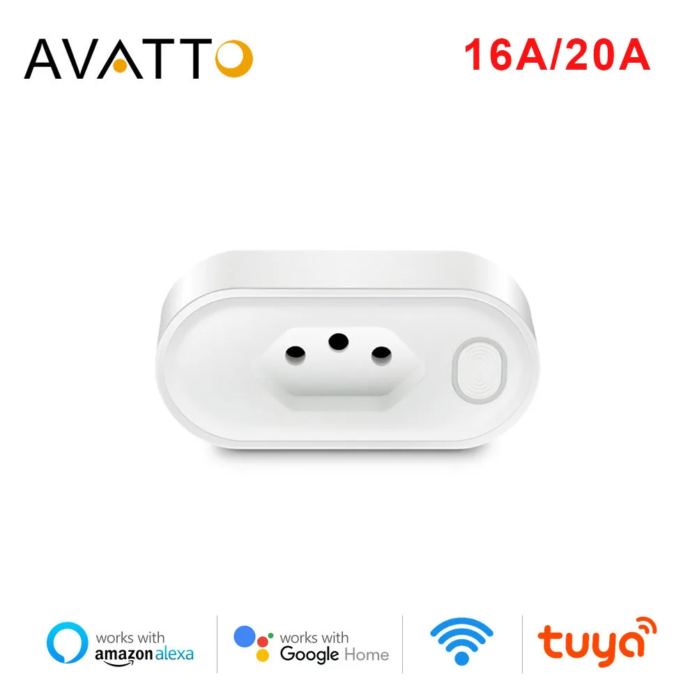 Смарт-розетка AVATTO Tuya Wi-Fi Zigbee, 16 А, управление через приложение