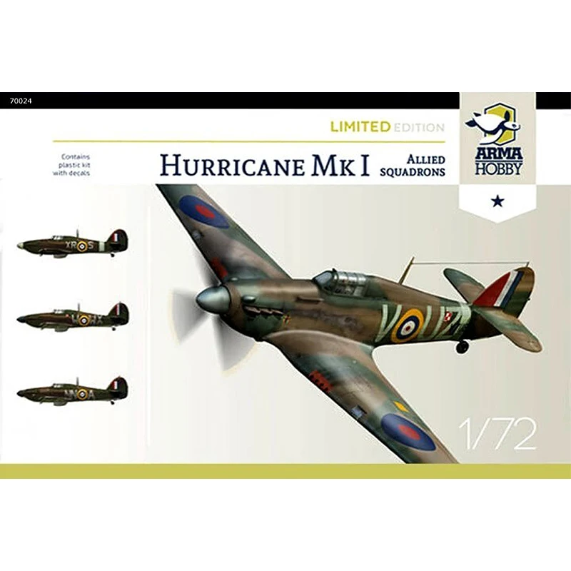 

1/72 Hurricane Mk I Allied Squadron/Tropical 70024/26