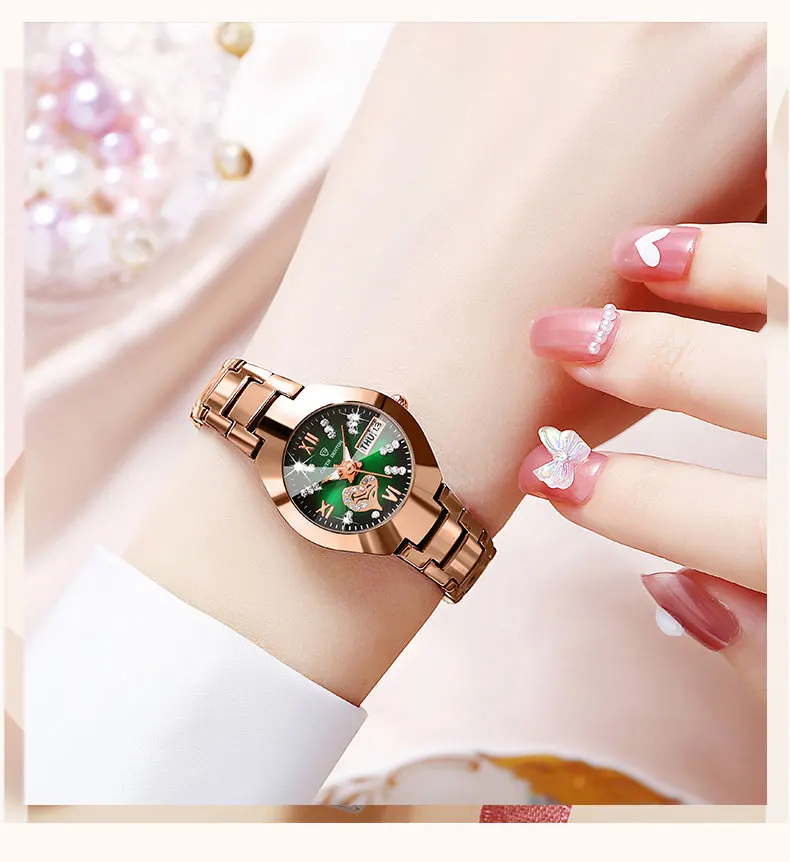 Fashion Women's Watch Double Calendar Diamond Waterproof Glow-in-the-dark ladies Watch for Women (art.: 3920cd2bc1cfd) - 3920cd2bc1cfd